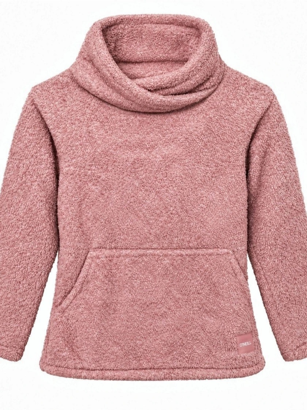 O’Neill Kids Pink Sherpa Fleece Cowl Neck Pullover Size L/G Cozy Teddy